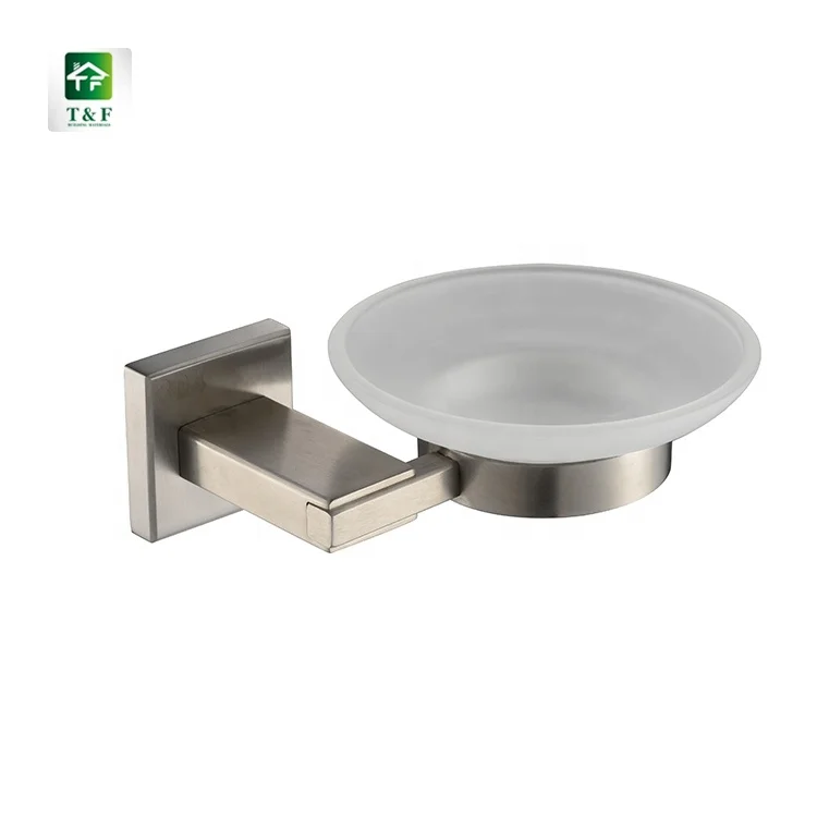New SUS 304 Brushed Nickel Bath Stainless Steel Wall Mounted Soap Dishes Holder 
