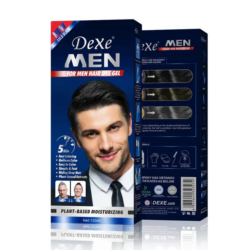 Dexe Private Label Fast Easy Darkening Beard Dye Colour Color Permanent Men  Black Hair Gel For Cover Gray White Hair Gel - Buy Hair Dye Cream For Men, Hair Color Dye For Men,Hair