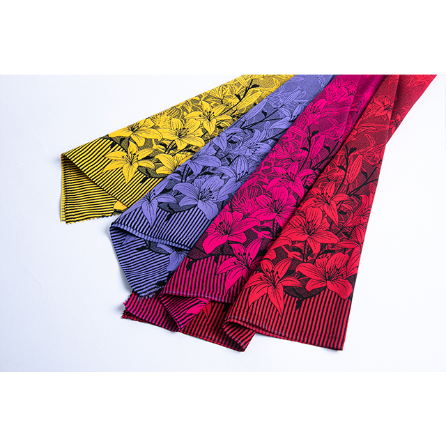 
30S 100% вискоза хлопковая ткань с цветочным принтом лилии лаванды 