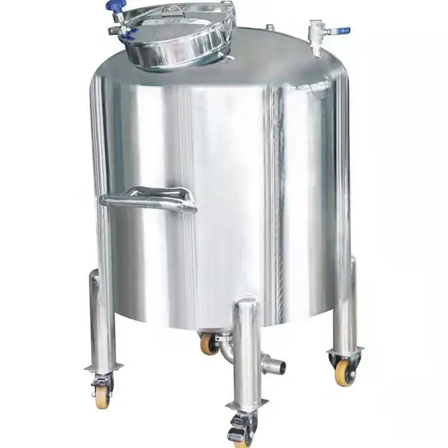 100l 200l 500l 1000l China Factory Oil Water Hot Milk Stainless Steel Liquid Storage Food Grade Tanks