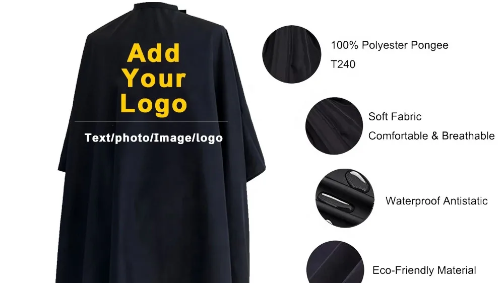 Professional Waterproof Polyester Custom Logo Hairdressing Capes ...