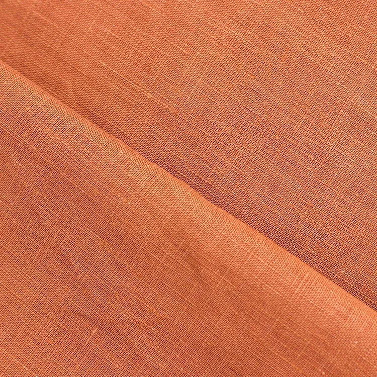 In Stock Wholesale Breathable Soft 14s 170 Gsm Organic Pure 100 Linen