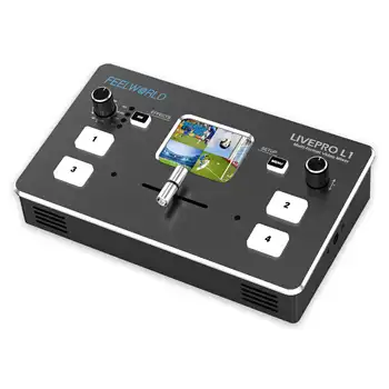FEELWORLD L1 V1 Professional Live Streaming 4 Camera Video Mixer ATEM Multi-formats Portable Video Switcher detail image