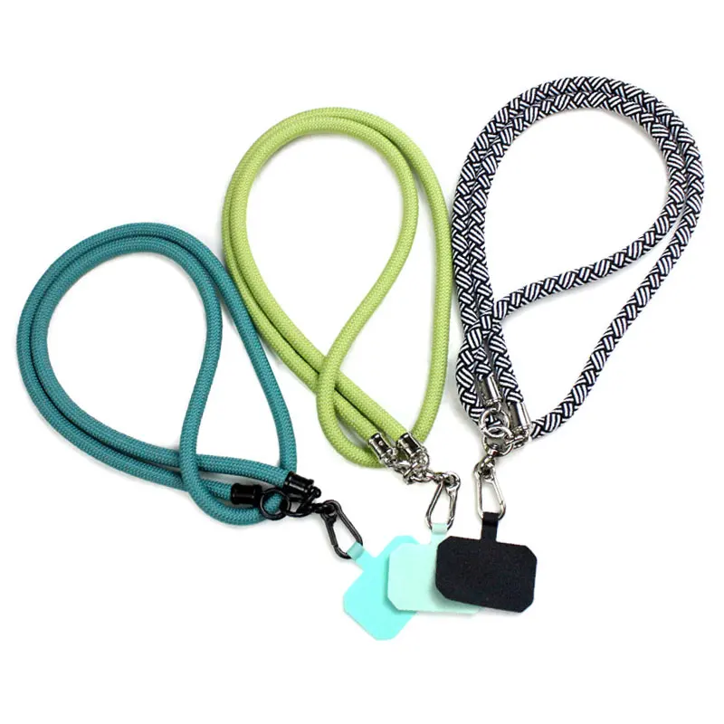 Personalized Custom Rope Mobile Phone Lanyard Polyester Cord Round  Universal Cell Phone Neck Strap