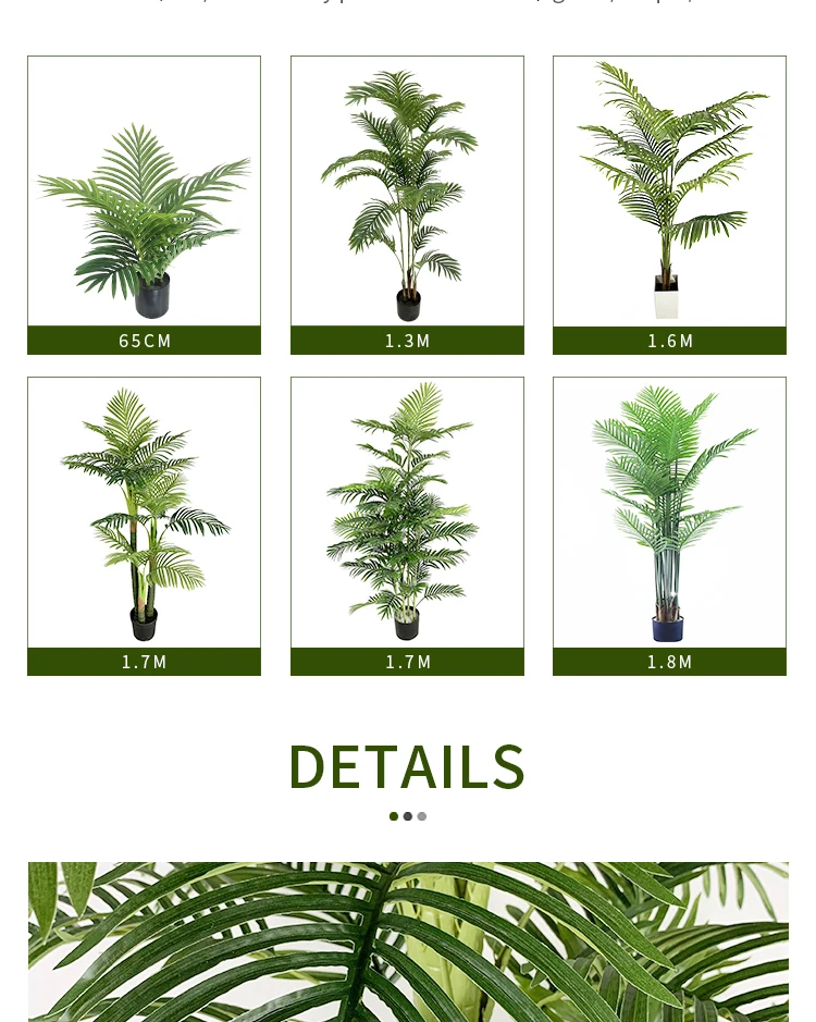 Large Fake Plants Artificial Palm Tree In Pot For Indoor And Outdoor