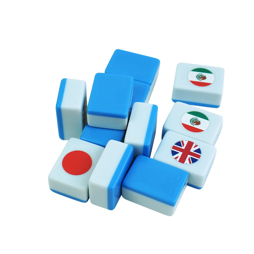 65-delige Mahjong Reisspel – Seaside Escape – Zeedieren Motief, 30 Mm Stenen, ABS-kunststof, Incl. Opbergtas – Voor Gezin, Reizen En Feestjes