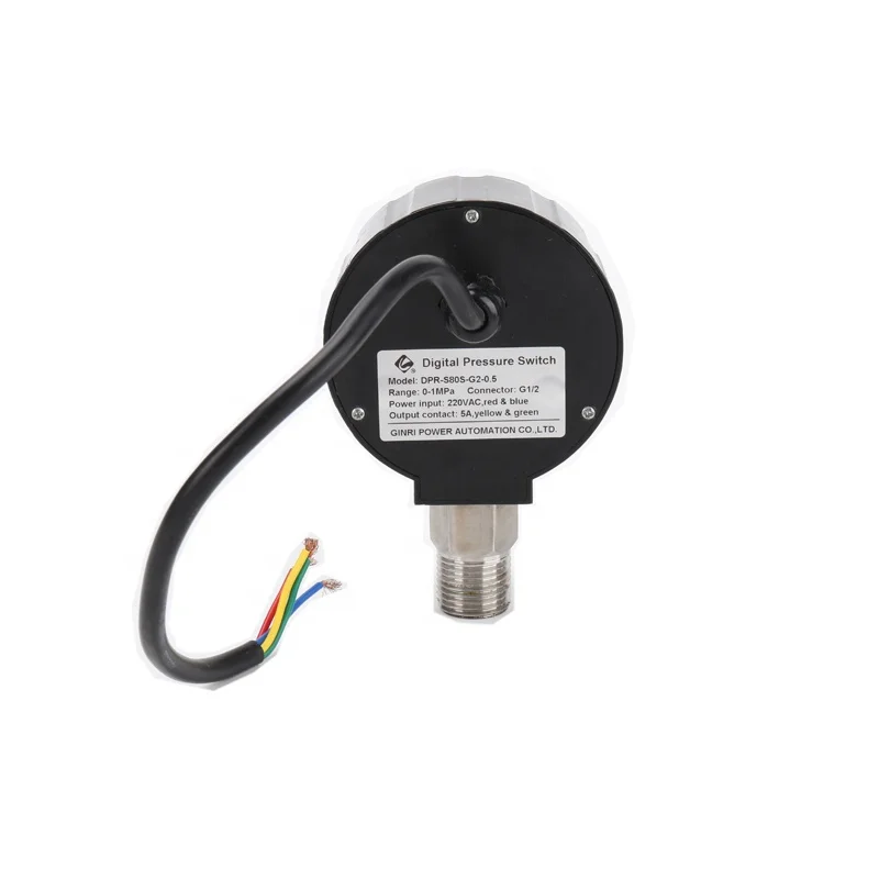 12V Air Digital 60Mpa Controller Oil Water Pressure Control Pressure Gauge Pressure Switch Manometer for Refrigeration