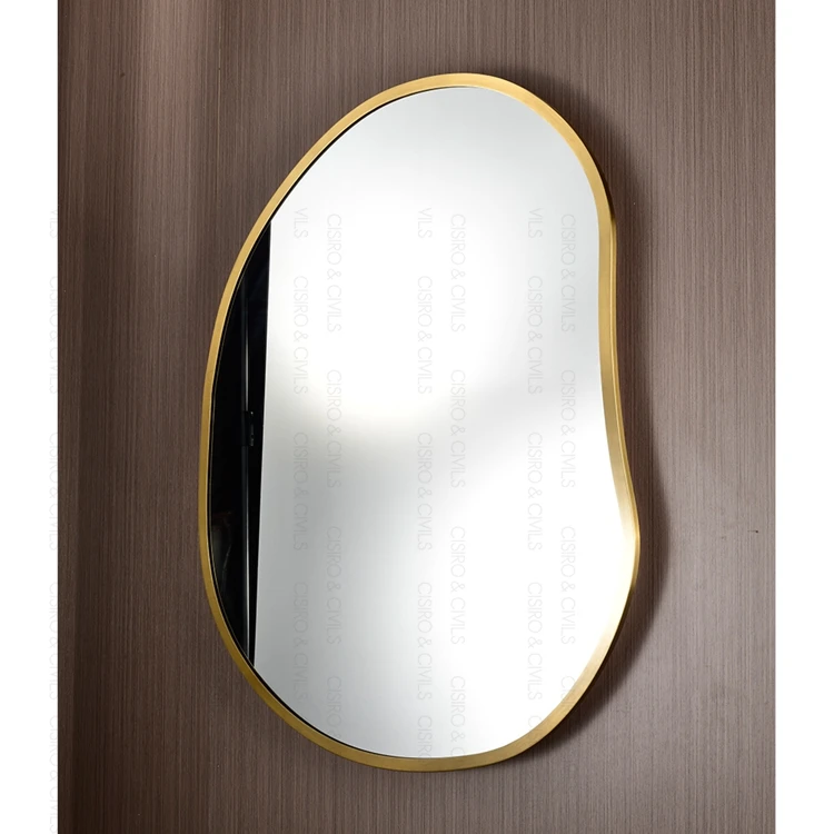 Wall Mirror Round Frame Bathroom Mirror Rose Gold Decorative Round