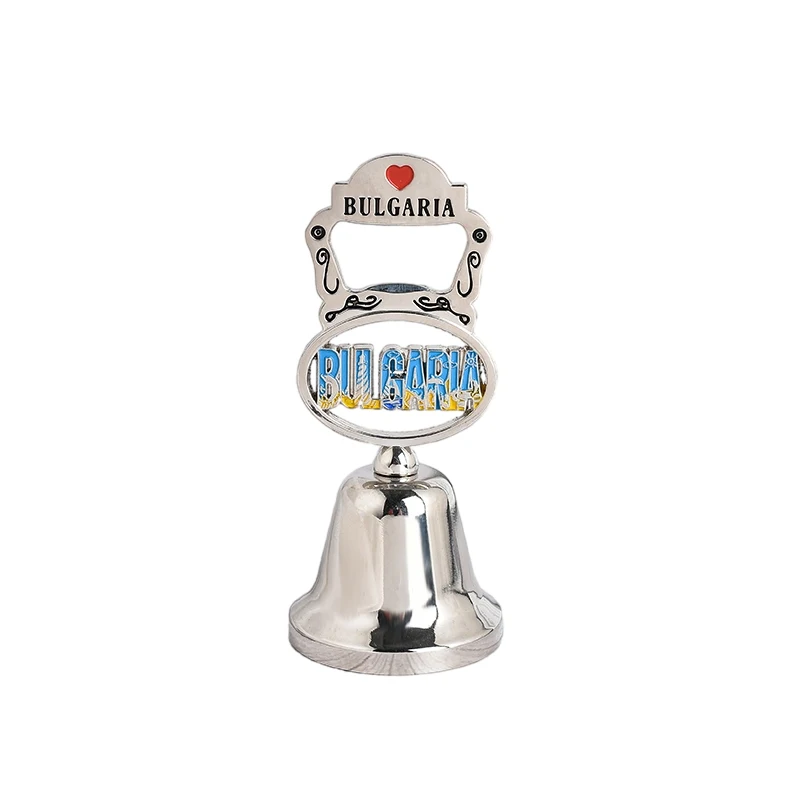 Wholesale Personalized Brunei Dubai Souvenir 3d Emboss Dinner Hand Bell Decoration Zinc Alloy