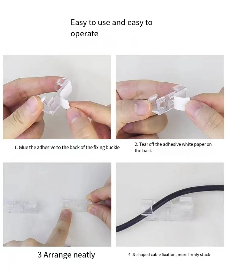 Desktop data cable storage and arrangement of self-adhesive wire desktop fixer wire trimming and winding device wire fixer factory