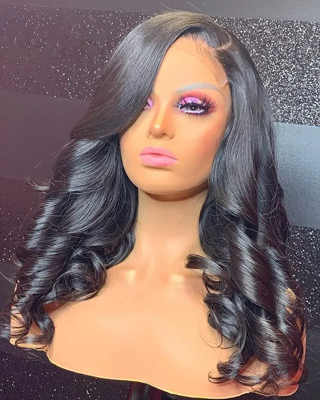 loose curl human hair wig