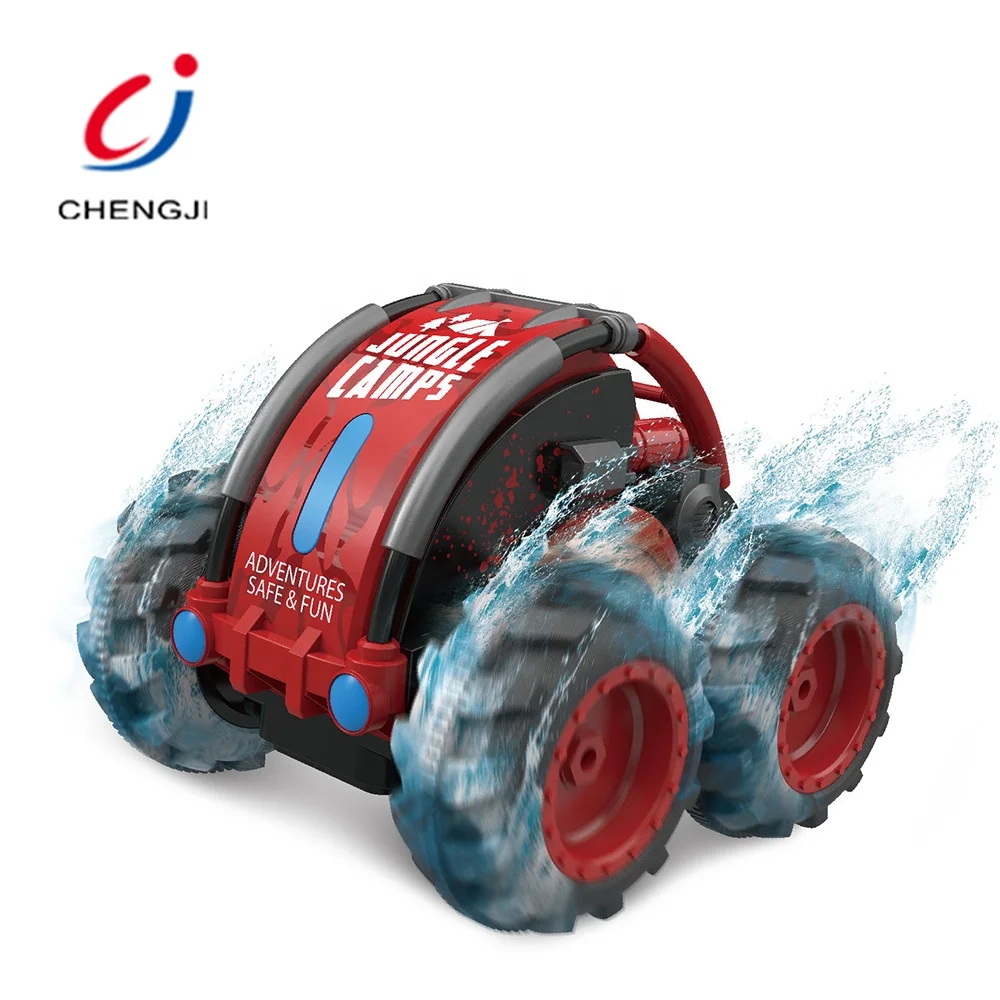 1:24 Water Proof Vehicle Mini Double Roll Tumbling Rc Amphibious  Stunt Car