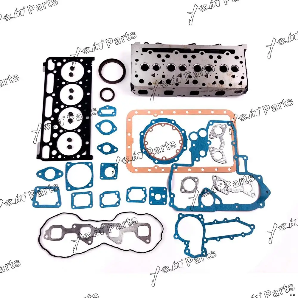 Engine Cylinder Head With Full Gasket Set For Kubota V2203 Engine Spare Parts