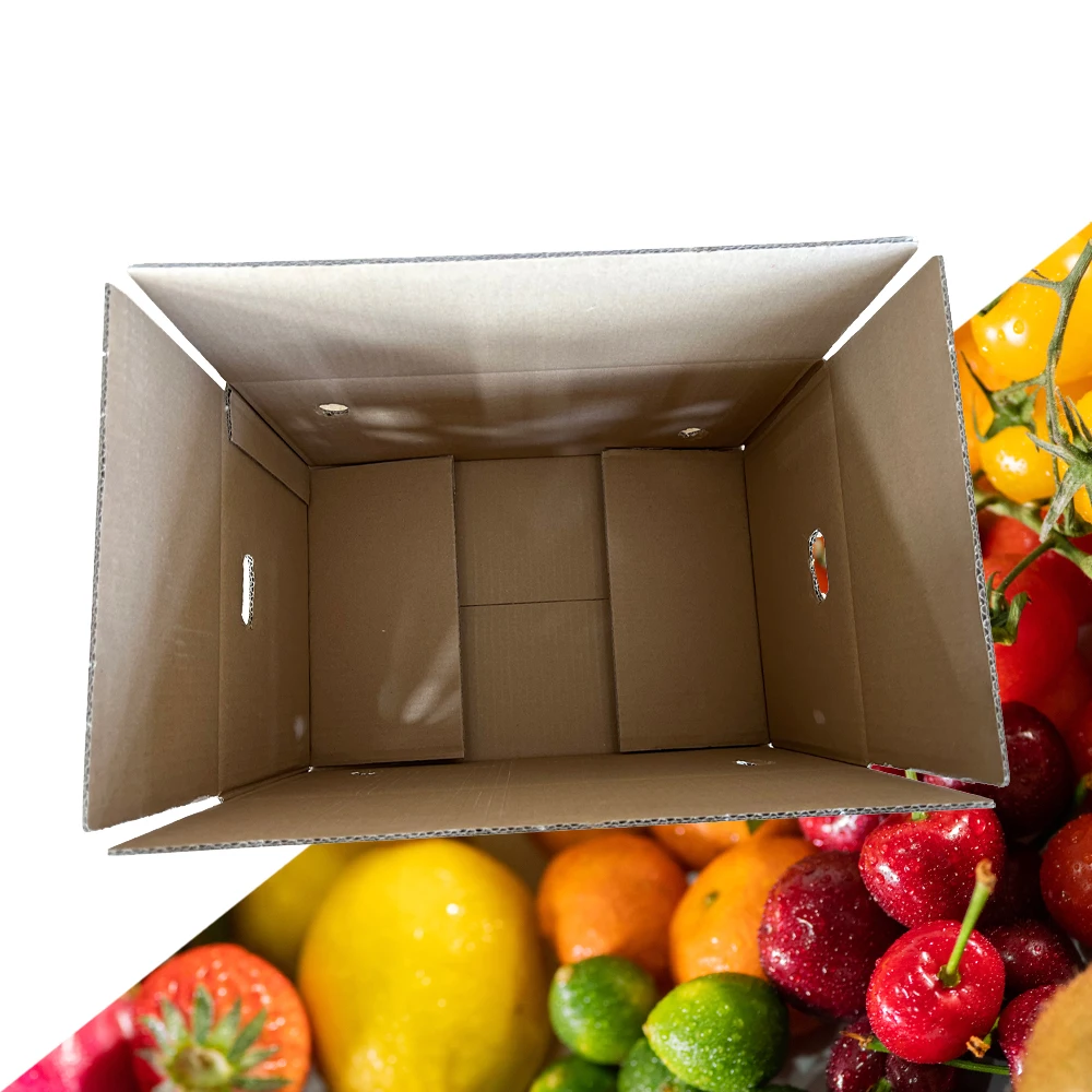 Custom Printed Carrot Corrugated Cardboard Box Stackable Large Square Fruit Vegetable Shipping Storage Packaging Carton Boxes