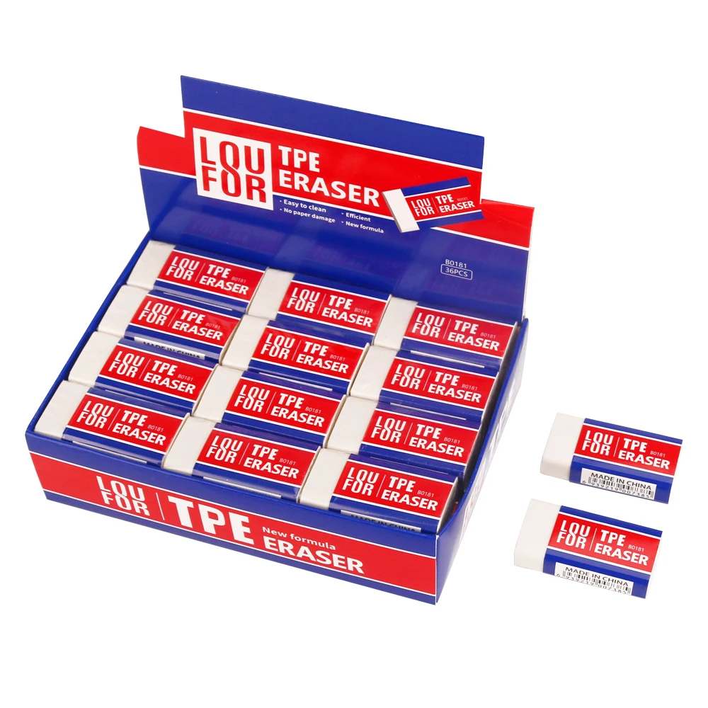 Портативный мягкий ластик 2B белый канцелярский для школьника