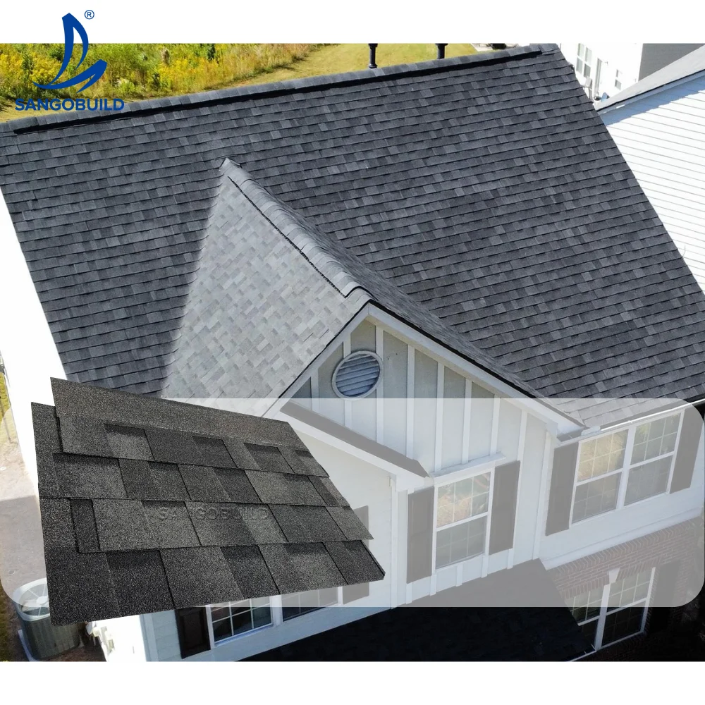 Modern Style Colorful Roof Tiles Waterproof Windproof Shingle Laminated Asphalt Roofing Shingles for Hotel Resort