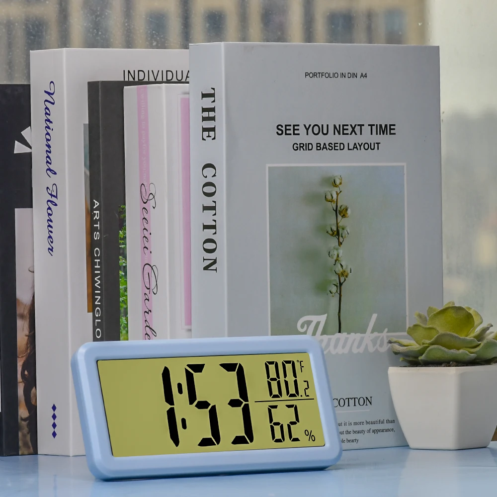 Digital Wall Clock Temperature Desk Table Alarm Clock for Home Office Hotel Lobby Gym Desktop