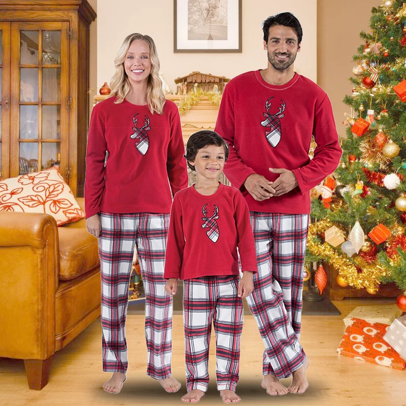 Pijama De Algodón A Juego Para Toda La Familia,Ropa A La Moda Para Navidad,Novedad - Buy Pijamas De Navidad Familia Algodón,Juego Pijamas De Navidad Familiar,Juego De Pijamas De Navidad Para