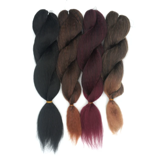 Factory Direct 32inches Folded 16inch Jumbo Braid Hair Synthetic High Temperature Fiber Dyed Matte Heat Resistant Wholesale for
