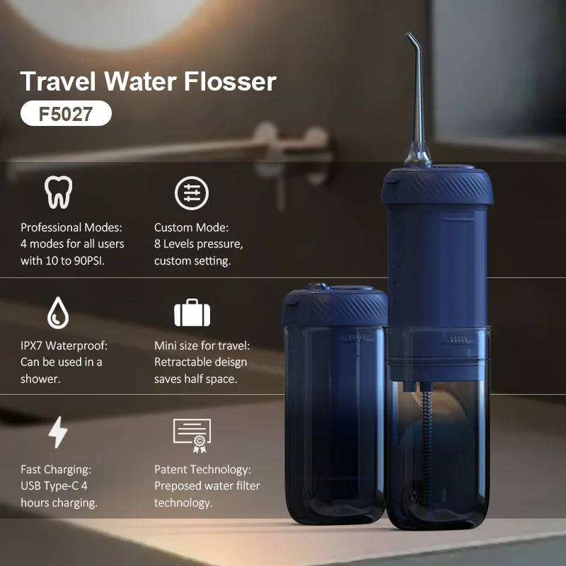 RISUNTECH Portable Oral Irrigator Tooth Cleaner Upgrade Dental Electric Wholesale Water Flosser Oral Irrigator