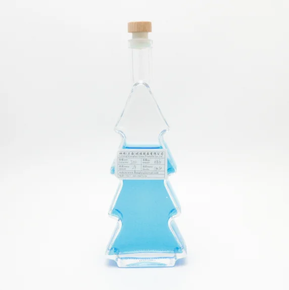 350ml Christmas Tree Shaped Glass Diffuser Bottle with Cork