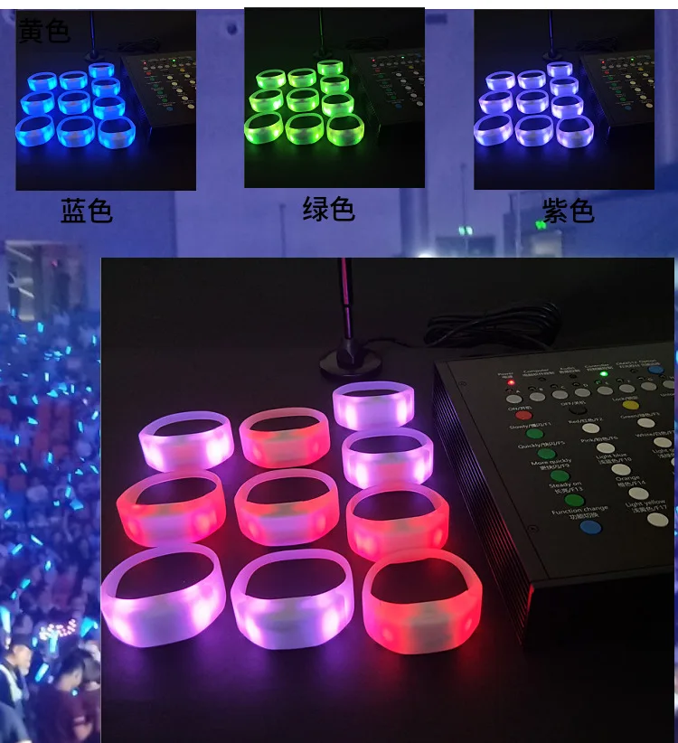 Силиконовый браслет BOSI с пультом дистанционного управления и светодиодной подсветкой 800