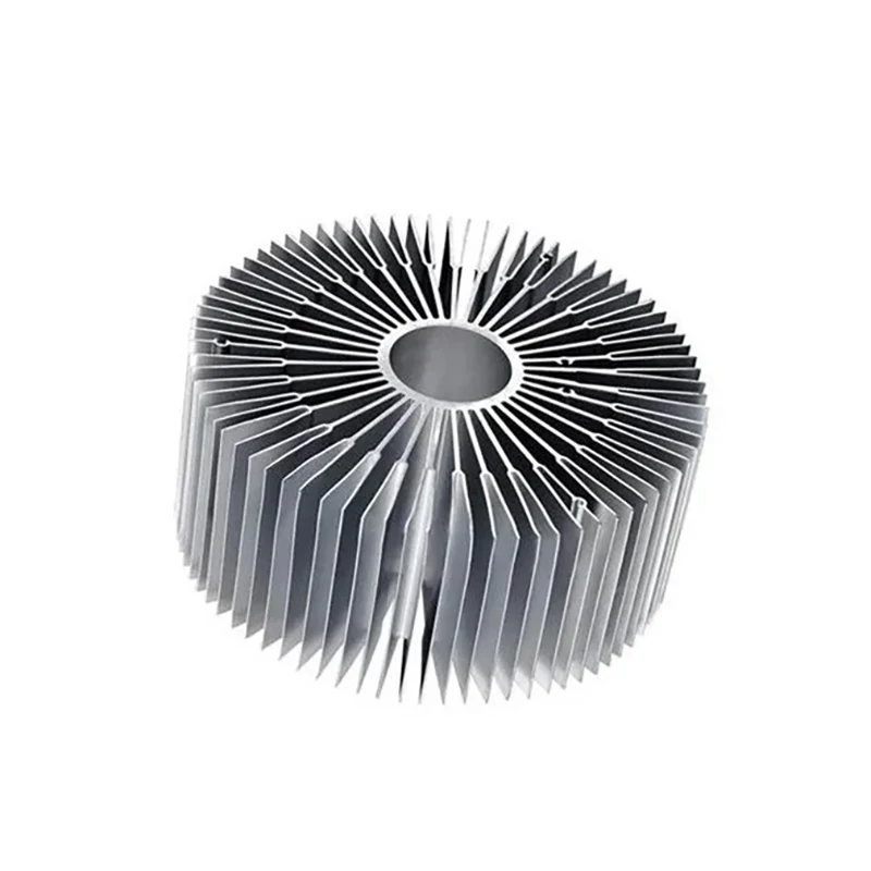 Round Aluminum Cylinder 100mm 300mm Diameter Extruded Cylindrical Aluminium Alloy 6063 T6 Heatsink Radial