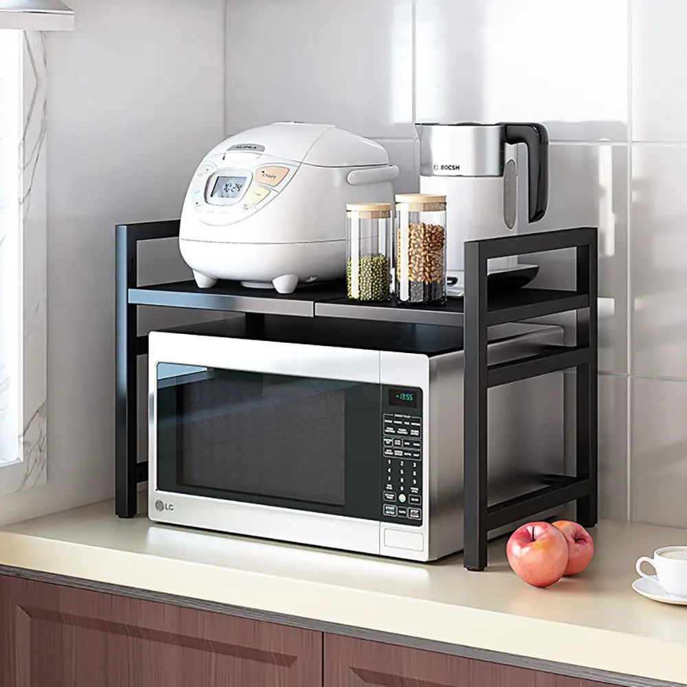 Kitchen Metal Microwave Oven Rack Shelf Home Appliances Storage Rack ...