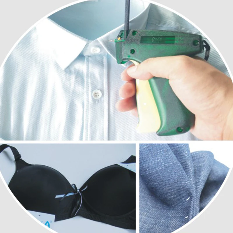 SAIP 60M Micro Extra Fine Price Tag Fastener Gun, Plastic Garment Clothes Tag Gun With 3.5 MM Size Needle