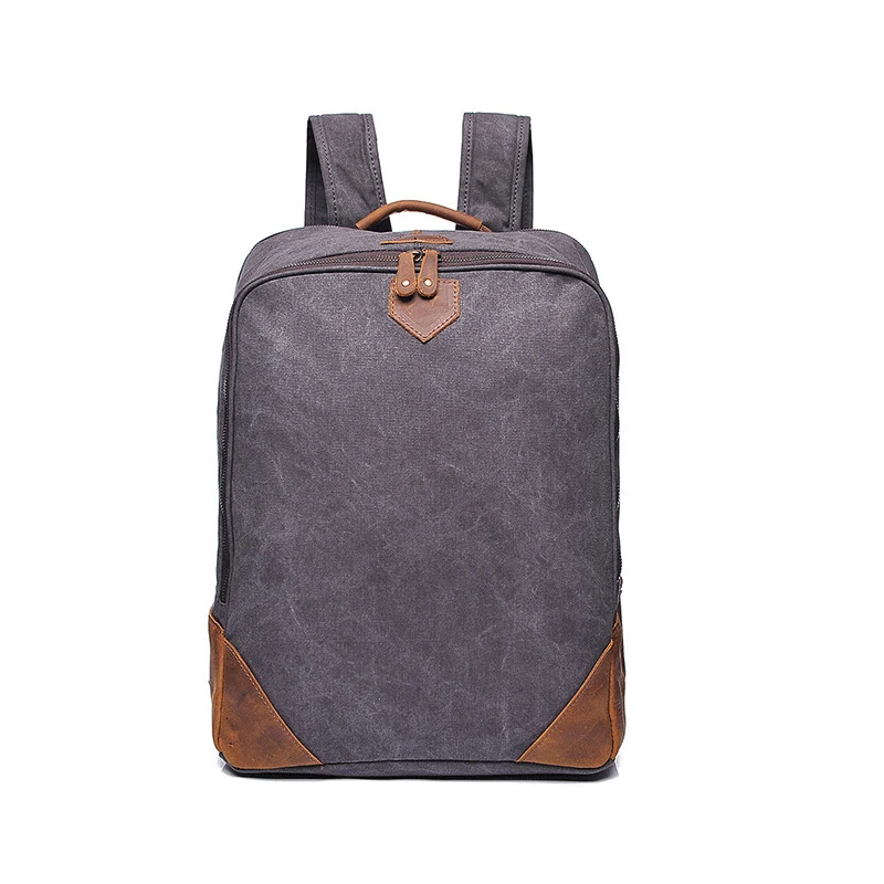 in stock  mens bag canvas school bag simple design outdoor backpack vintage laptop backpack