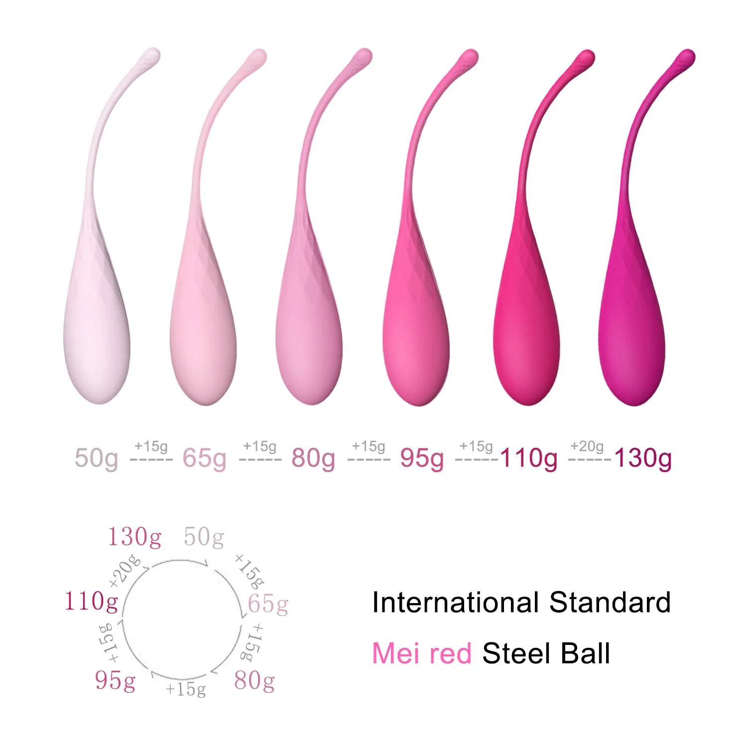Female Pelvic Floor Muscle Repair Trainer Postpartum Sex Supply Six-piece Vaginal Dumbbell Shrink Kegel Ball Trainer