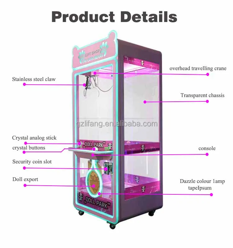 Hot Sale Indoor Cheap Arcade Vending Game Large Size Claw Machine For