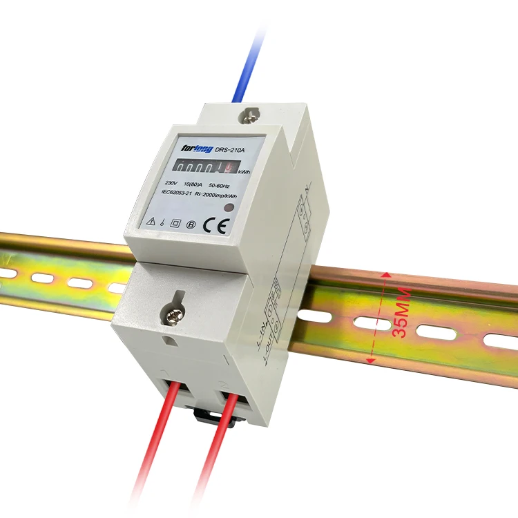 Single Phase Analog Energy Meter Mechanical Meter VETO Din Rail Electronic for Electricity Metering