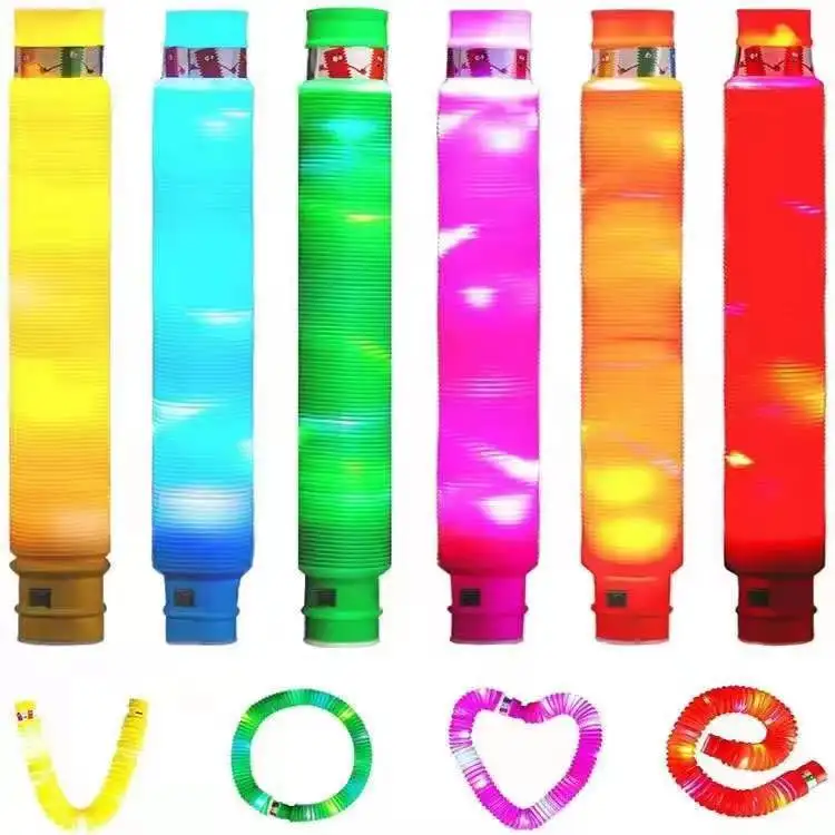 Light Up Led Pop Tubes Glow Sticks For Kids' Birthday Decoration Party