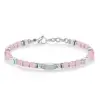 Pink crystal-silver