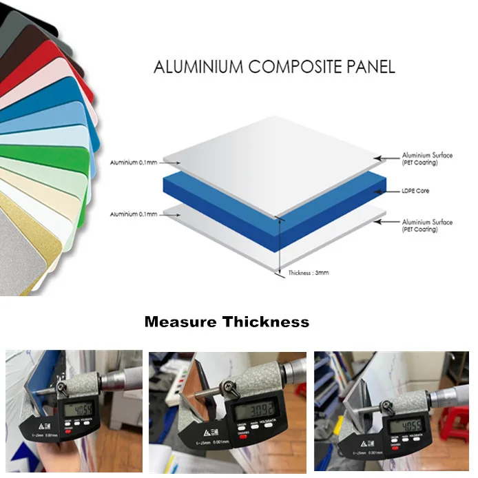 Acebond Composite Panel Acp Sheet Facade Wall Cladding Mirror Surface ...