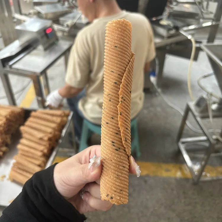 Semprong-waffel-keks-maschine Russische Trubochki-maschine Mit Einstellbarer Größe Und Dicke Waffelröhrchen-maschine