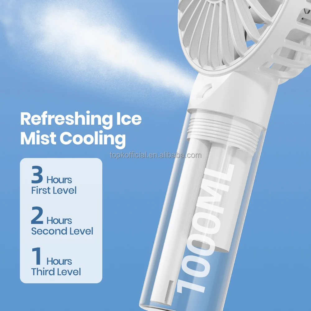 Oem K31 2024 New Customized 2000mah Handheld Small Usb Mini Misting Fan