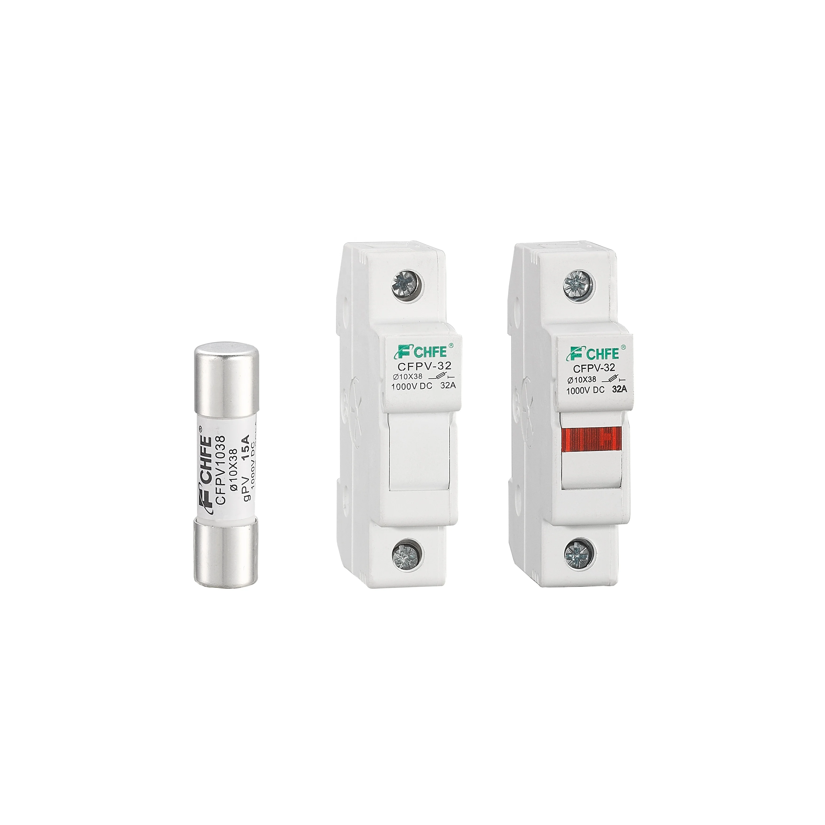 DC Solar PV Fuse Solar DC Cylindrical  10A 15A 20A 25A 30A 32A 1000V Ceramic Fuse 10X38 for Solar System Protection