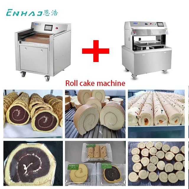 Commercial Automatic Cake Rolling Machine and Equipment swiss Roll Cake swiss Roll Cake Production Line