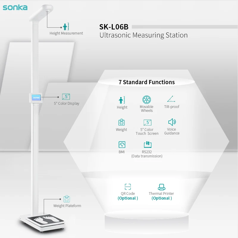 New Sonka Digital Weighing Scale With Height Measurement Body Weight And Height Machine For Adults