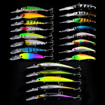 Wholesale 21Pcs Fishing Lures Kit Freshwater Bait Tackle Kit for Bass Trout Fishing Accessories Including Minnow Lure – Minnow – view 2
