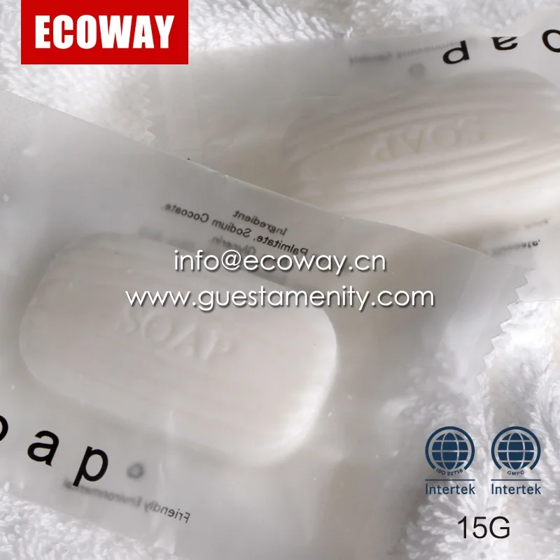 15 г прозрачный завернутый туалетное мыло мини-отель белый мыла