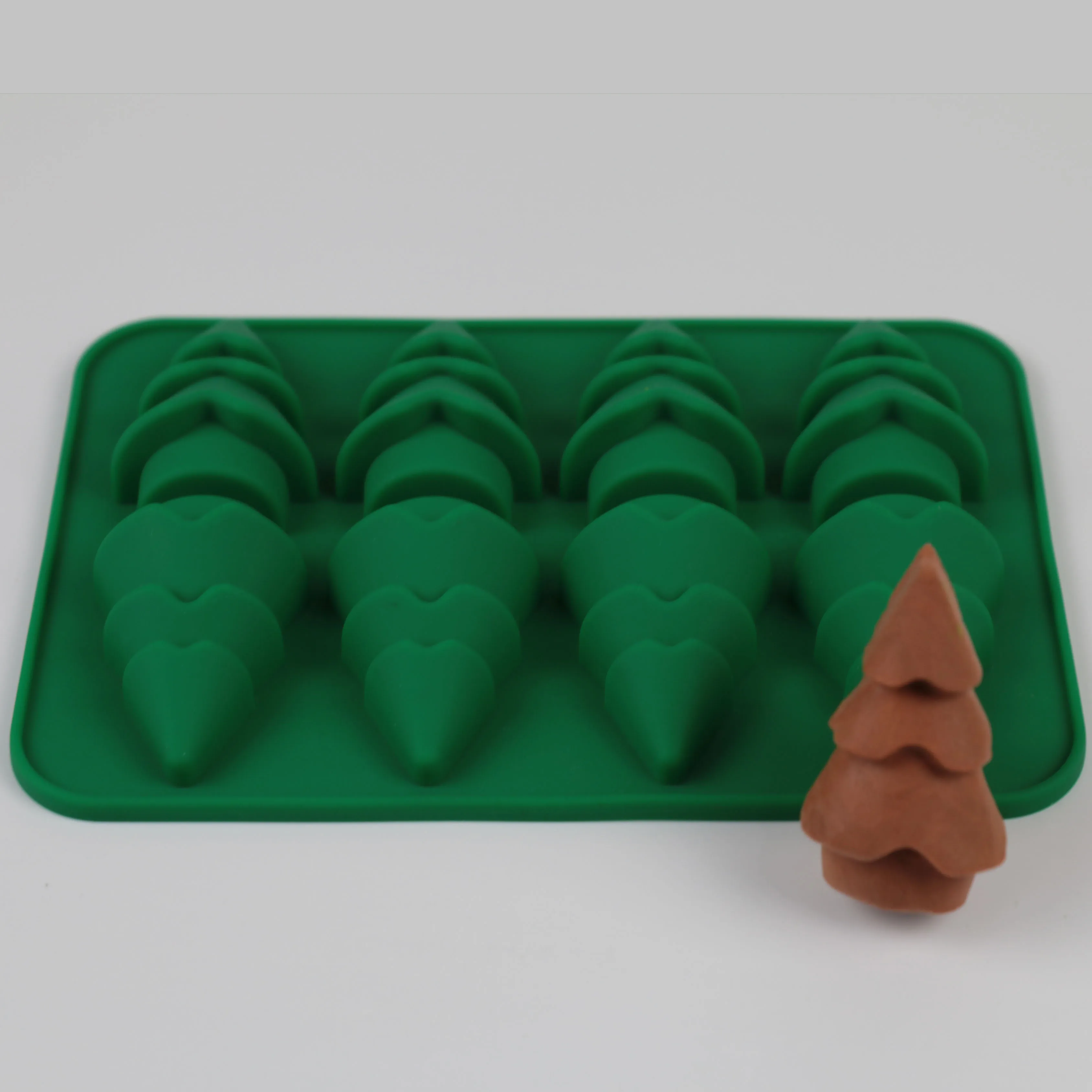 8 Christmas Tree Silicone Cake Baking Mold Chocolate Candy Jelly Molds Handmade Soap Moulds Ice Cube Bath Bomb Candle Biscuit