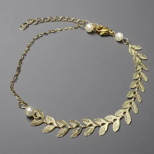 Low MOQ  New Leaves and Ears Bracelet Necklace Telescopic Pull Bracelet for Sisters and Besties