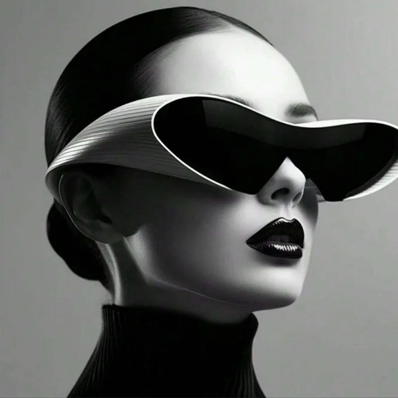 OHEMADO 4718 Oversized Cat Eye Punk One-Piece Futuristic