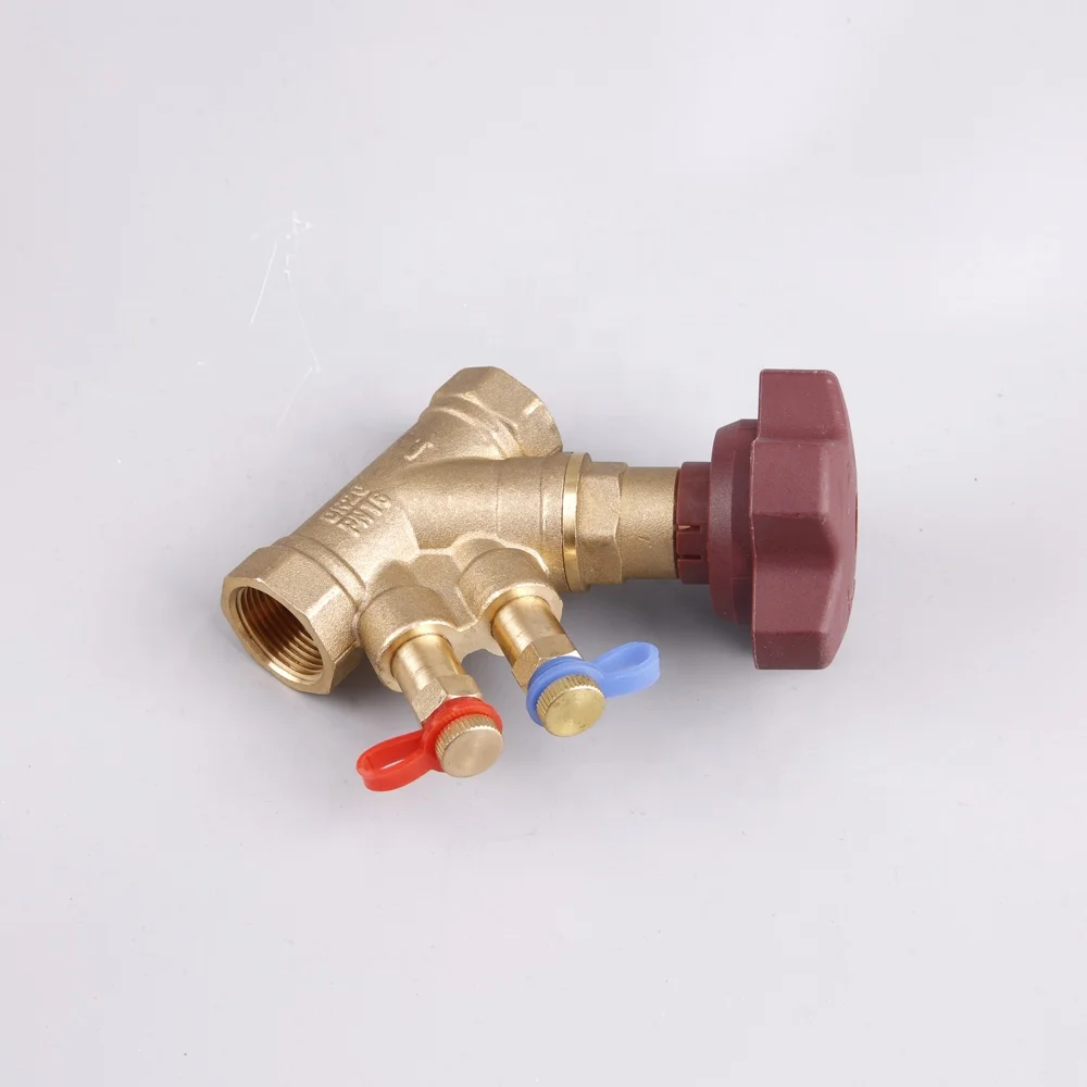 Brass  Balancing Valves Double Regulating Balance Flow Meter Valve