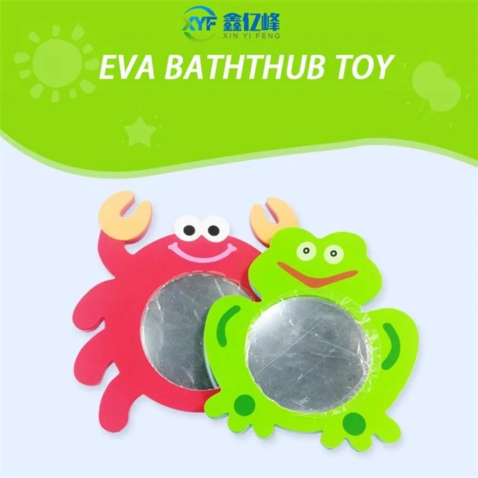 Cheap Magnetic + hot selling Eco-friendly,Non-toxic Cosmetic Mirror shape eva bath toy