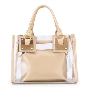 Wholesale Transparent Women Shoulder Bag Clear Ladies Jelly Pvc Handbagag