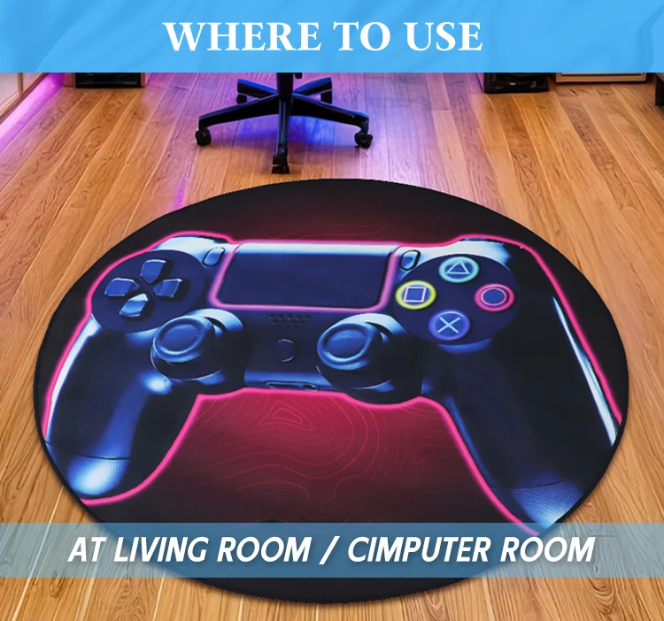 Non Slip Gaming Chair Mat with Logo Made of Nylon for Floor Protection supplier